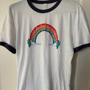 Women’s Kacey Musgraves Rainbow Ringer Tee Shirt Alternative Apparel Size Large